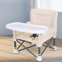 Beige Dining Chair with Storage Bag